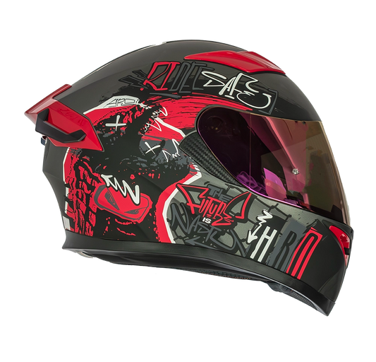 CASCO HRO 514 EVO GRUNGE INTEGRAL GRIS/NARANJA | SKU: H514EVGRGN-#