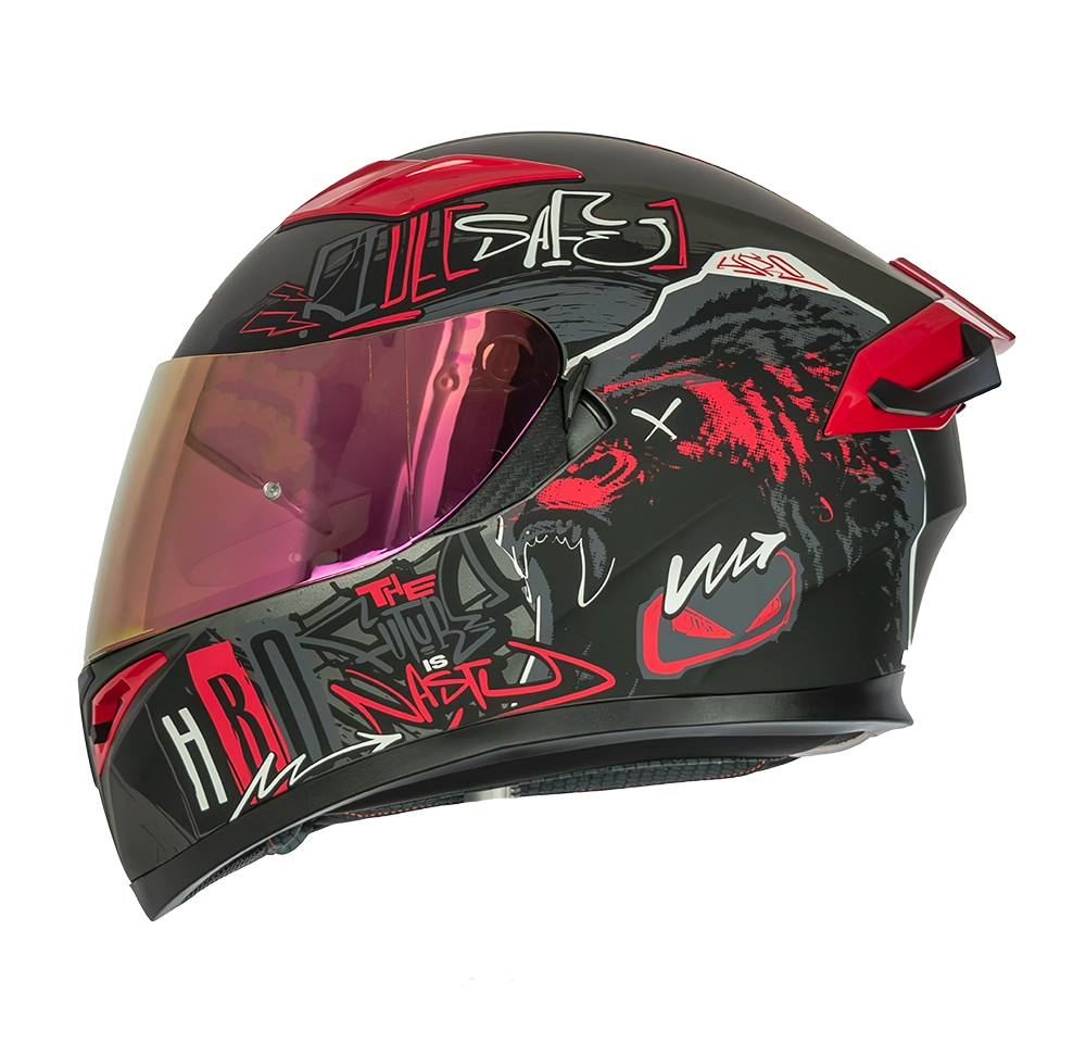 CASCO HRO 514 EVO GRUNGE INTEGRAL GRIS/NARANJA | SKU: H514EVGRGN-#