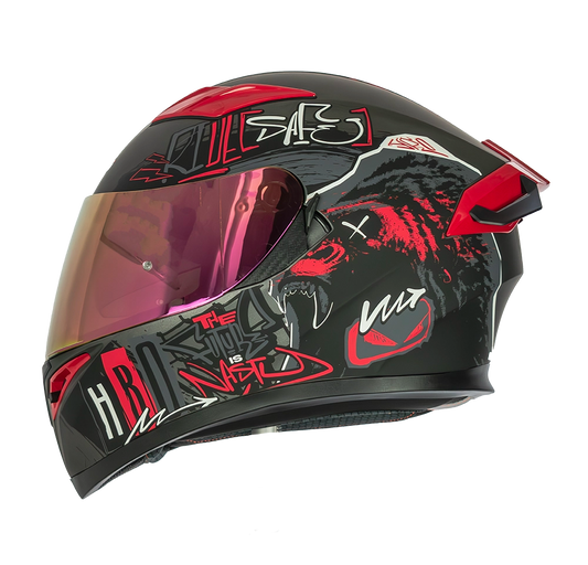 CASCO HRO 514 EVO GRUNGE INTEGRAL GRIS/NARANJA | SKU: H514EVGRGN-#