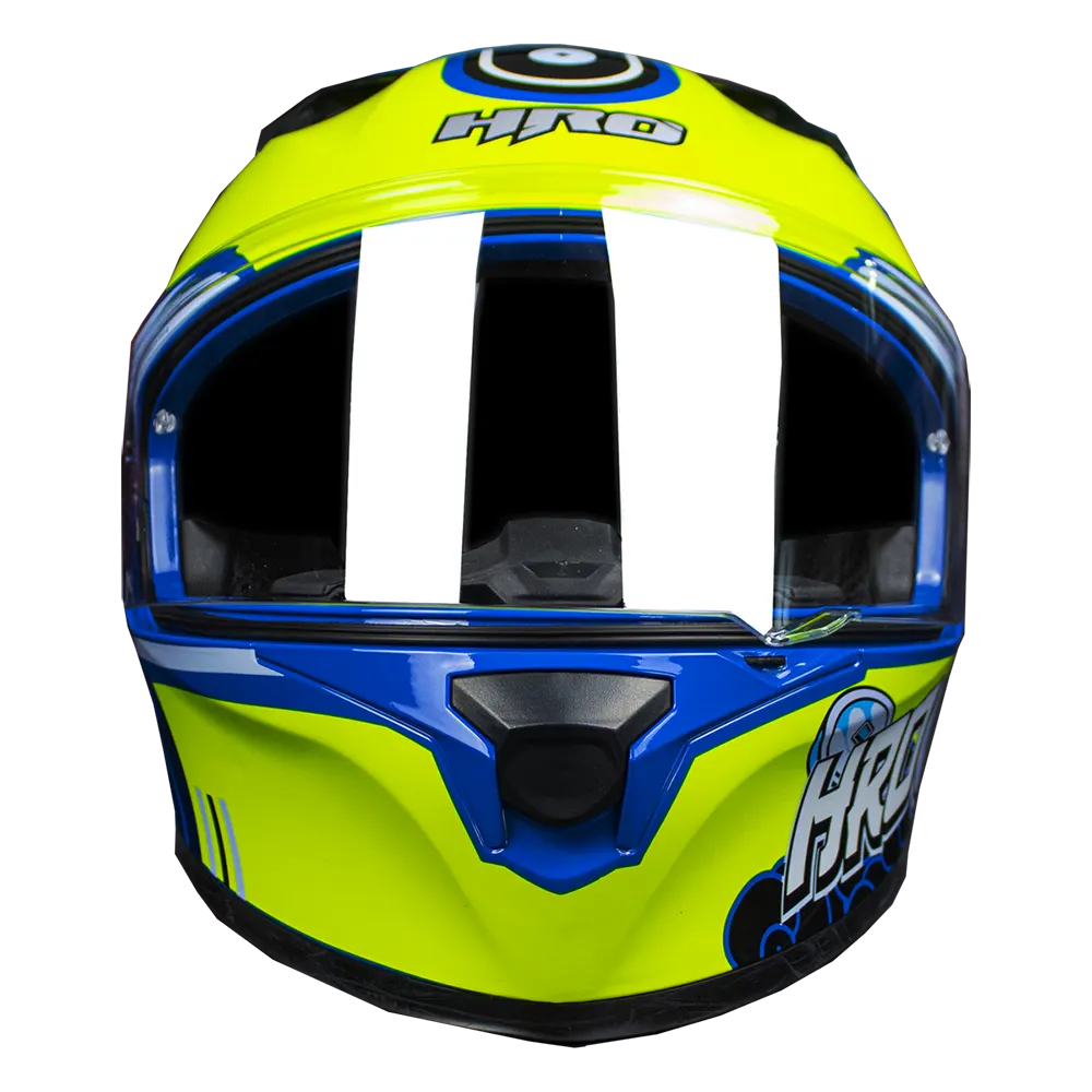 CASCO HRO 523DV HOKUSAI | AZUL/AMARILLO VISOR TR | SKU: HRO-523-HOKUSAIAM-#