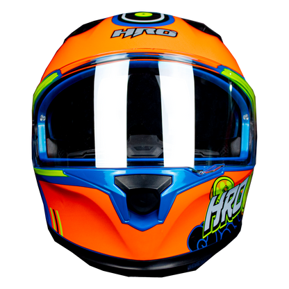 CASCO HRO 523DV HOKUSAI | AZUL/NARANJA VISOR TR | SKU: HRO-523-HOKUSAIAZ-#
