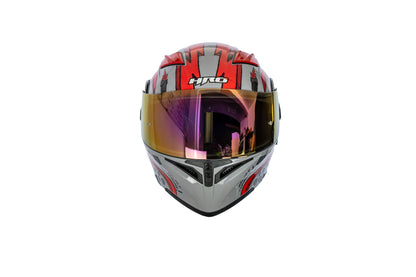 CASCO HRO-3400DV EVO DOOLE DOODLE GRIS/ROJO BRILLO VISOR IRIDIUM ROJO | SKU: H3400EVDOGR-#