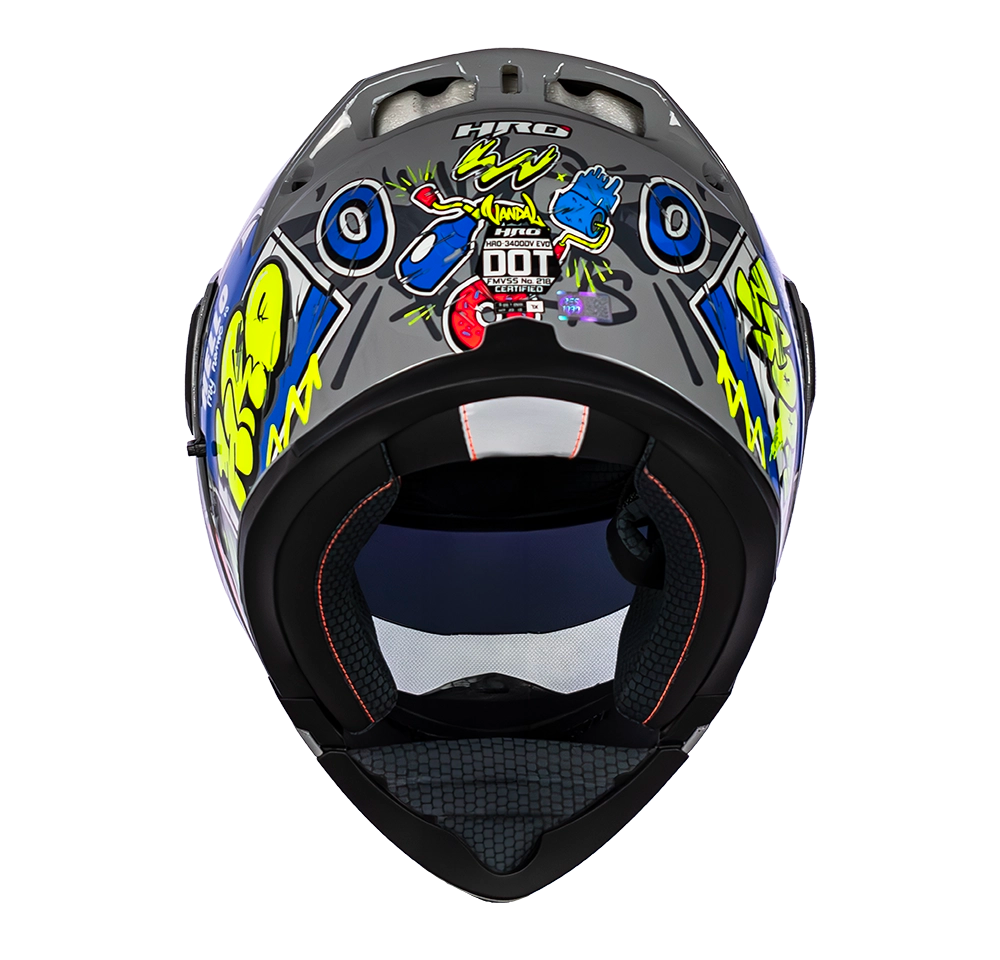 CASCO 3400DV EVO VANDAL GRIS BRILLO VISOR NARANJA | SKU: H3400EVVAGR-#