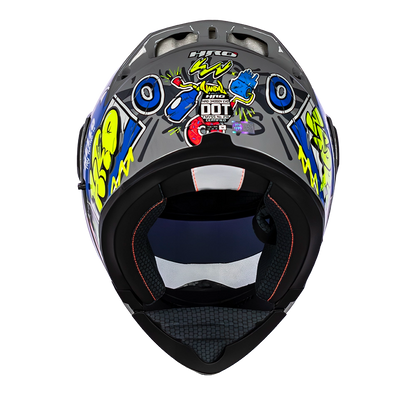 CASCO 3400DV EVO VANDAL GRIS BRILLO VISOR NARANJA | SKU: H3400EVVAGR-#