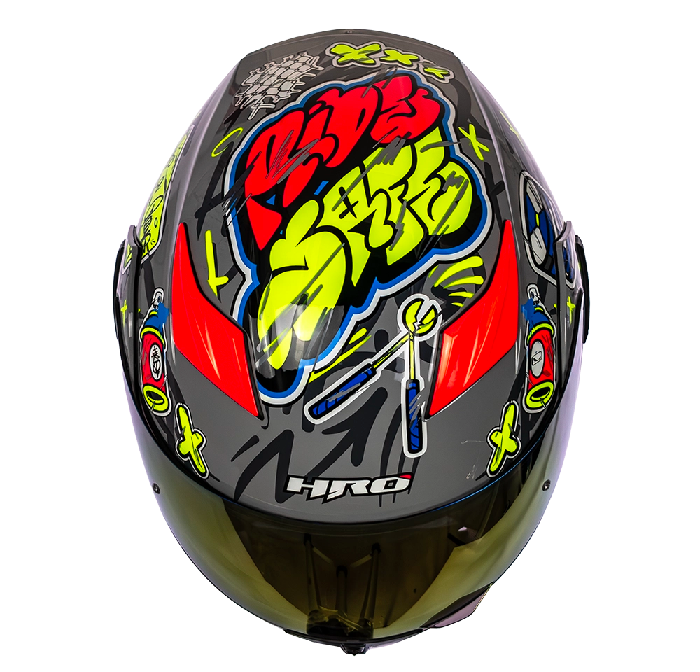 CASCO 3400DV EVO VANDAL GRIS BRILLO VISOR NARANJA | SKU: H3400EVVAGR-#