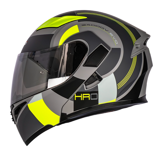 CASCO HRO 3400DV EVO SCROT GRIS MATE VISOR PLATA | SKU: H3400EVSCGR-#