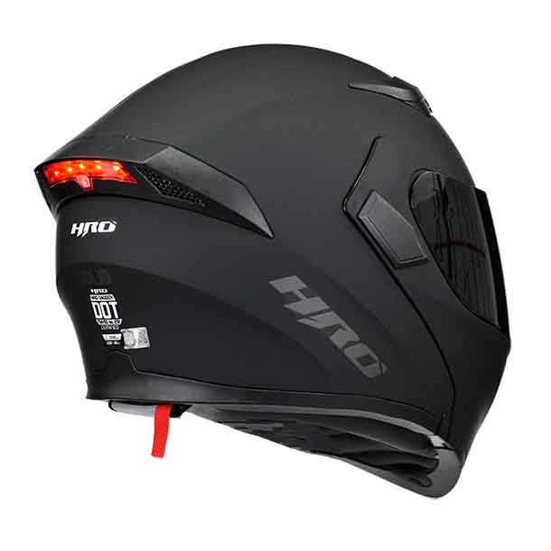 CASCO HRO 3400 SOLID NEGRO LUZ STOP VISOR SMOKE SKU:HRO-3400-EANMGR-#