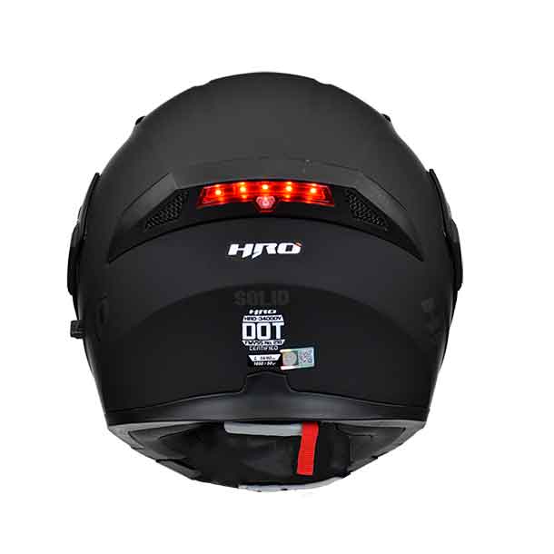 CASCO HRO 3400 SOLID NEGRO LUZ STOP VISOR SMOKE SKU:HRO-3400-EANMGR-#