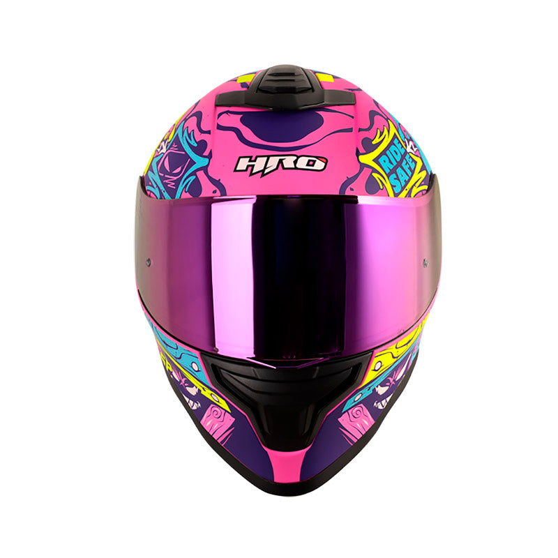 CASCO 506 SP MISTERY FUCSIA/AZUL, VISOR MORADO, ALERÓN AMARILLO SKU:HRO506MISFUAZMA-#