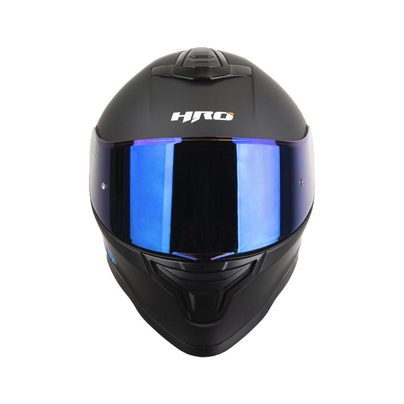 CASCO 506 SP SOLID NEGRO/PLATA MATE VISOR AZUL SKU: HRO506SONGPLAZ-#