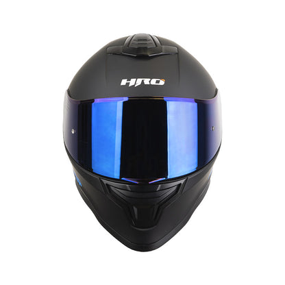 CASCO 506 SP SOLID NEGRO/PLATA MATE VISOR AZUL SKU: HRO506SONGPLAZ-#