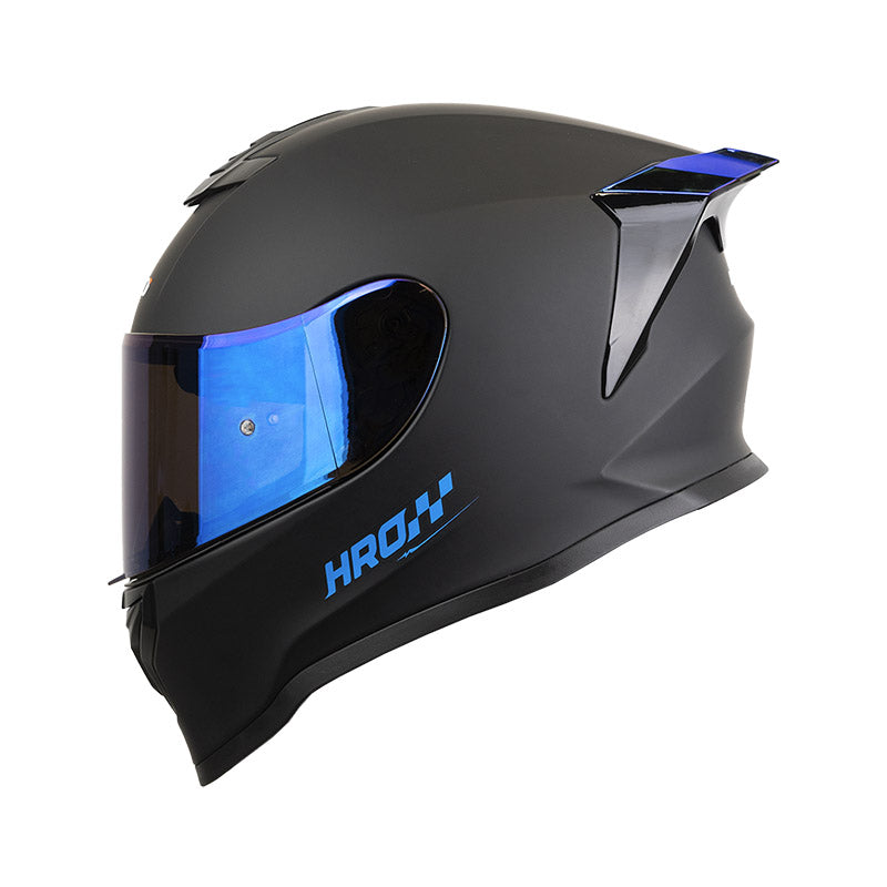 CASCO 506 SP SOLID NEGRO/PLATA MATE VISOR AZUL SKU: HRO506SONGPLAZ-#