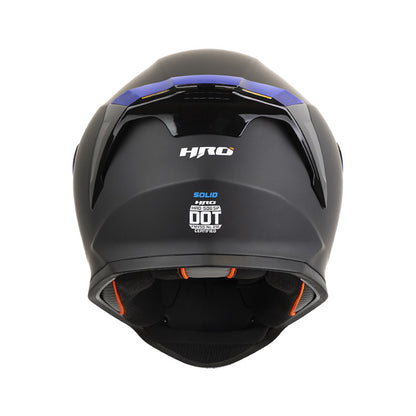 CASCO 506 SP SOLID NEGRO/PLATA MATE VISOR AZUL SKU: HRO506SONGPLAZ-#