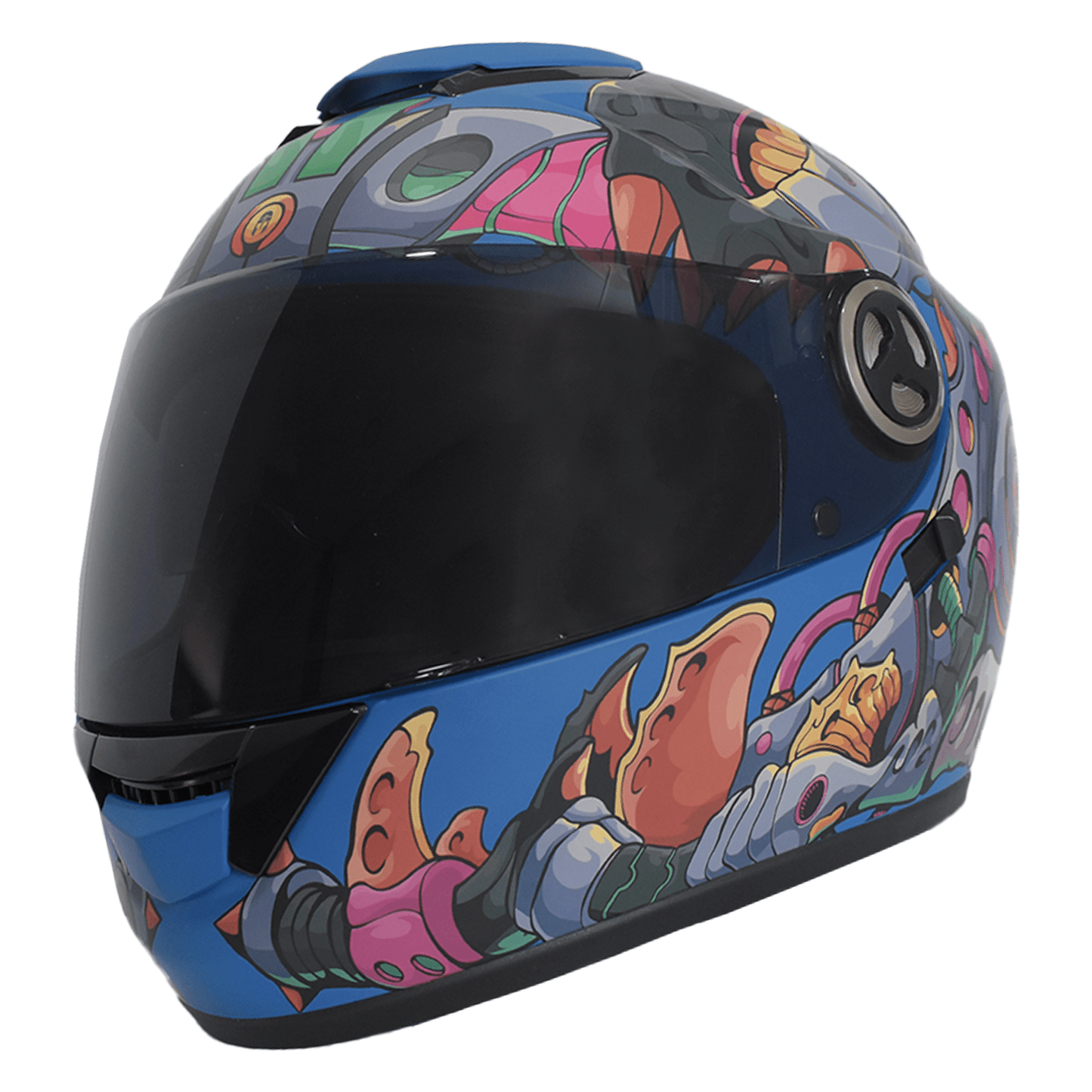 CASCO IMMORTALE DRAGO  VISOR SMOKE MULTI | SKU: IMDRAGPURPVS-#