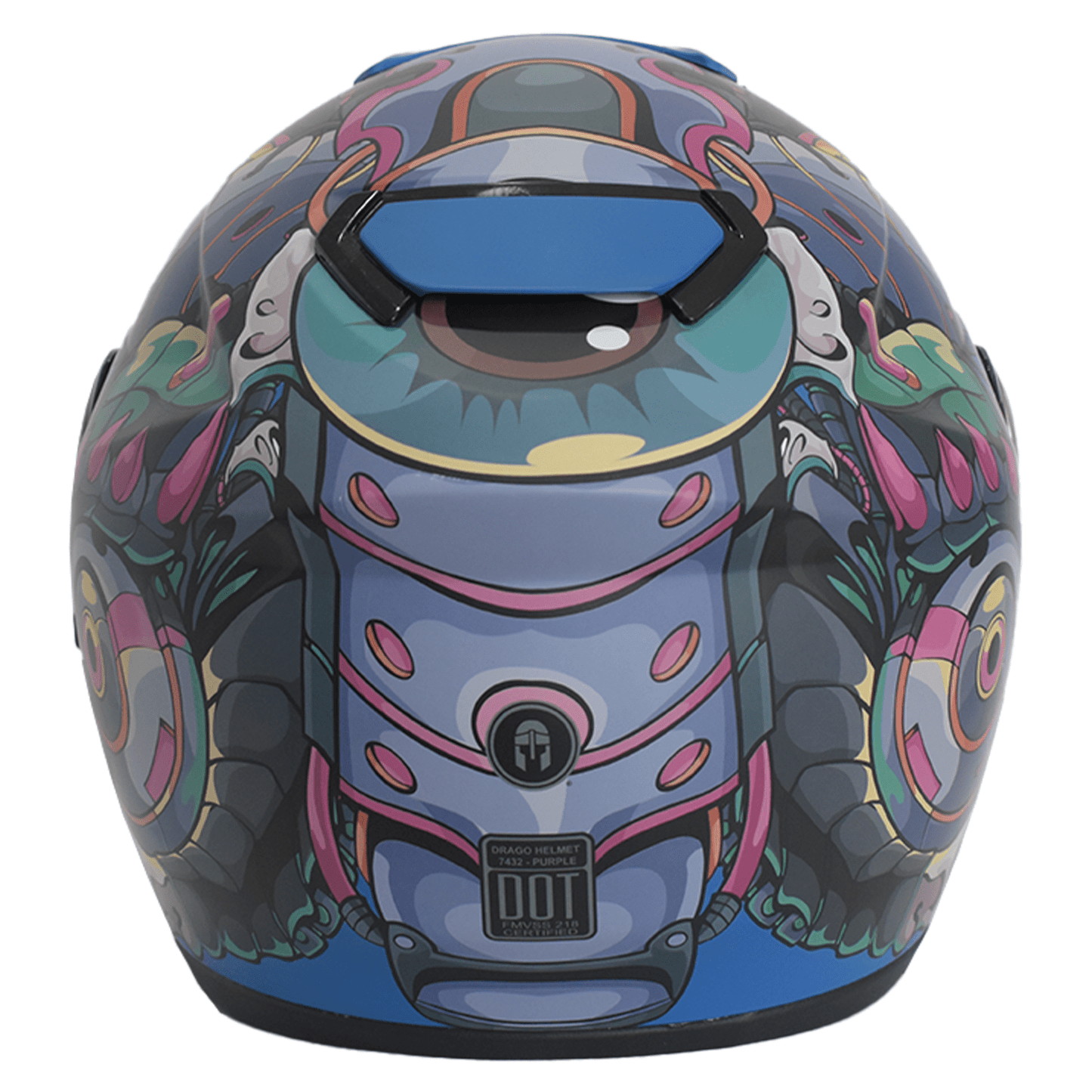 CASCO IMMORTALE DRAGO  VISOR SMOKE MULTI | SKU: IMDRAGPURPVS-#