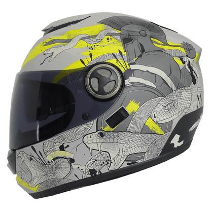CASCO IMMORTALE RABIA VISOR SMOKE GRIS HIVIS | SKU: IMRABGRYGRSV-#