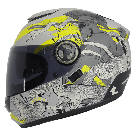CASCO IMMORTALE RABIA VISOR SMOKE GRIS HIVIS | SKU: IMRABGRYGRSV-#