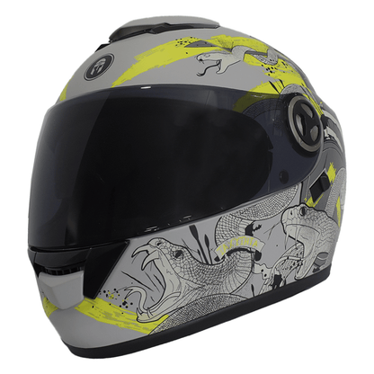 CASCO IMMORTALE RABIA VISOR SMOKE GRIS HIVIS | SKU: IMRABGRYGRSV-#