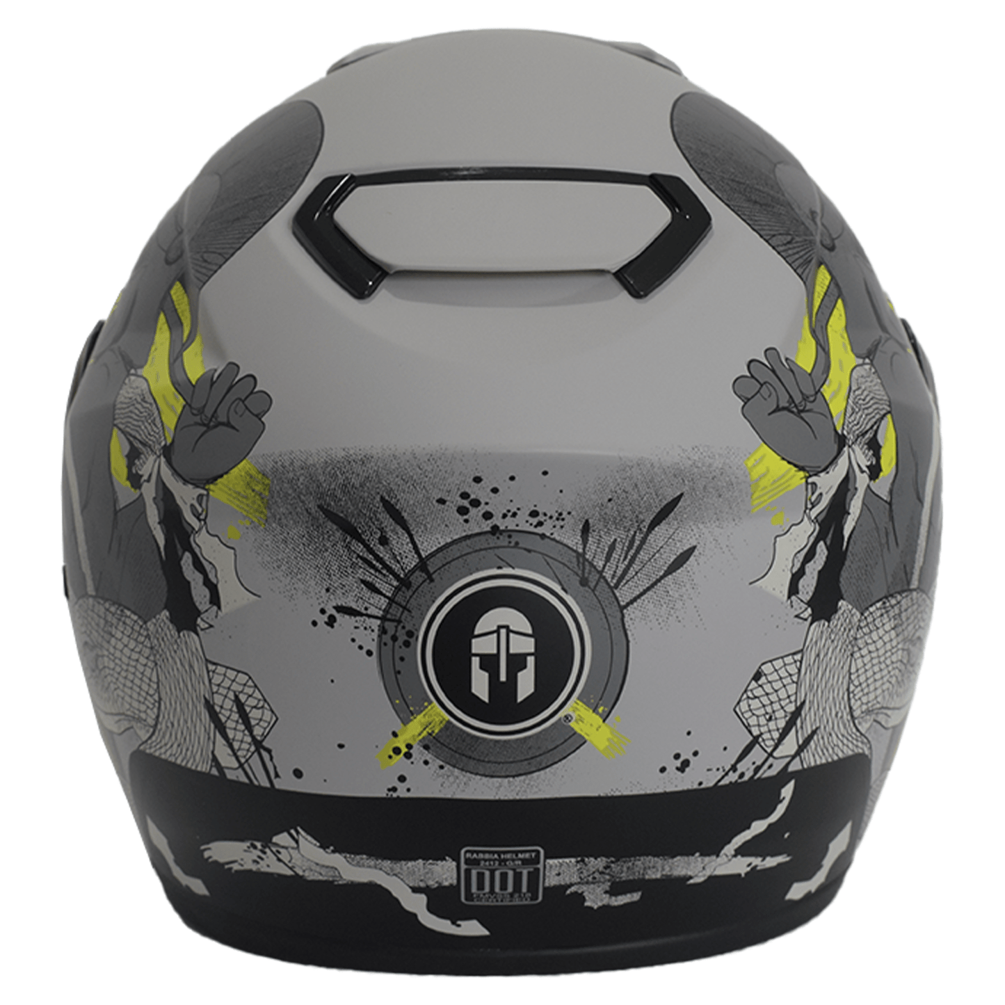 CASCO IMMORTALE RABIA VISOR SMOKE GRIS HIVIS | SKU: IMRABGRYGRSV-#
