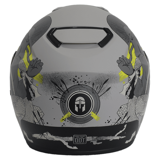 CASCO IMMORTALE RABIA VISOR SMOKE GRIS HIVIS | SKU: IMRABGRYGRSV-#