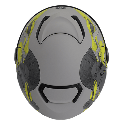 CASCO IMMORTALE RABIA VISOR SMOKE GRIS HIVIS | SKU: IMRABGRYGRSV-#