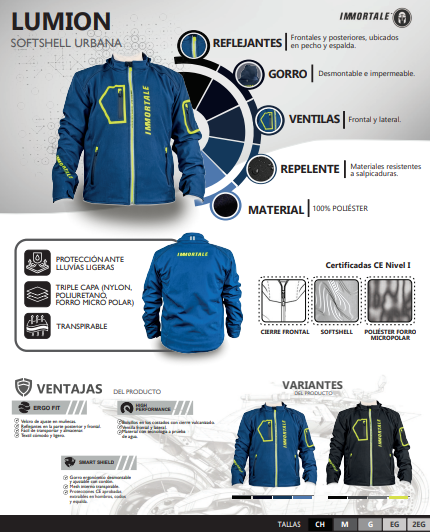 CHAMARRA IMMORTALE LUMION HOMBRE NEGRO | SKU: IMLUMING-#