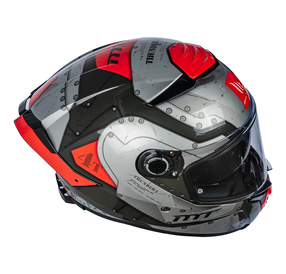 CASCO MT THUNDER 4 SV CHEEP B5 ROJO BRILLO | SKU: 1308929151-#
