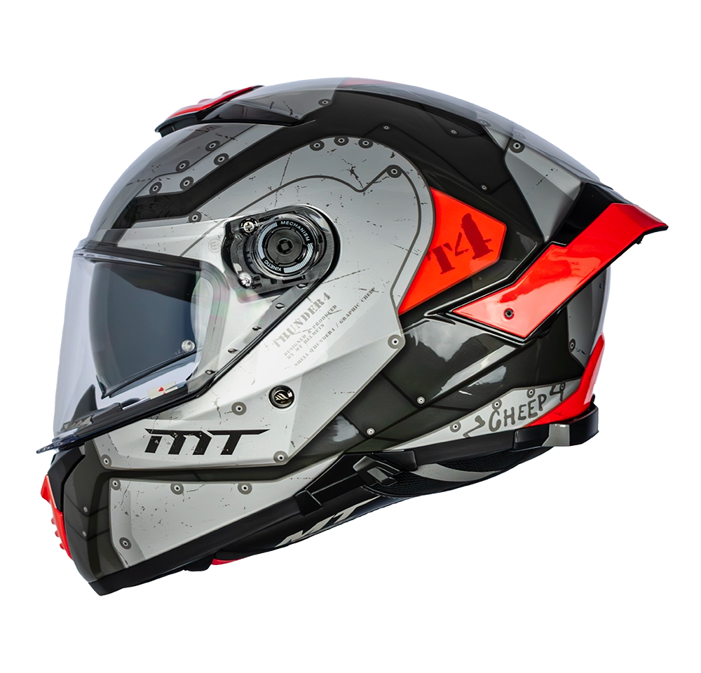 CASCO MT THUNDER 4 SV CHEEP B5 ROJO BRILLO | SKU: 1308929151-#