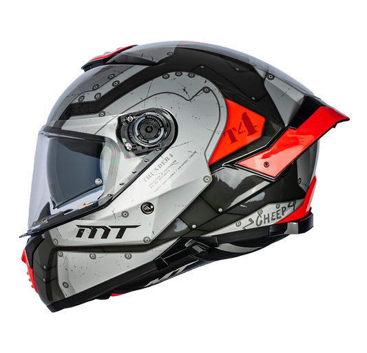 CASCO MT THUNDER 4 SV CHEEP B5 ROJO BRILLO | SKU: 1308929151-#