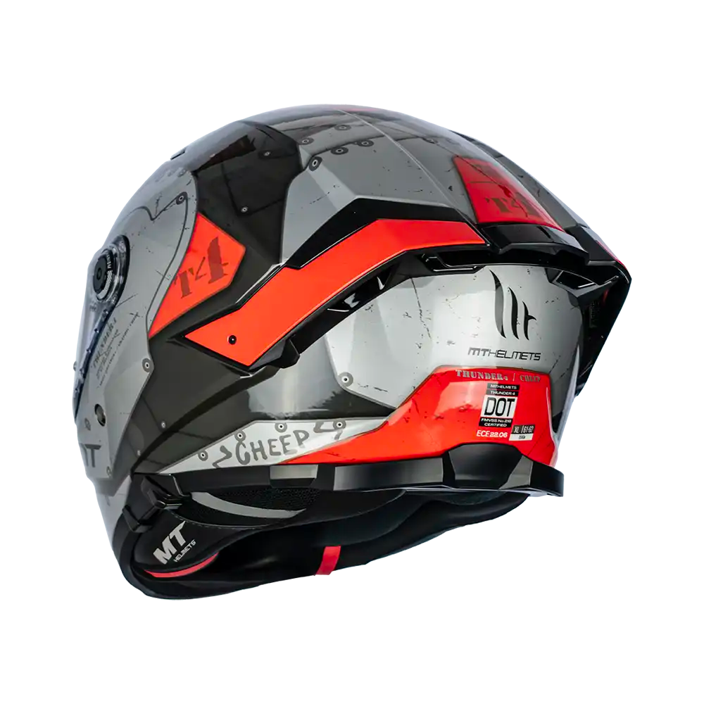 CASCO MT THUNDER 4 SV CHEEP B5 ROJO BRILLO | SKU: 1308929151-#