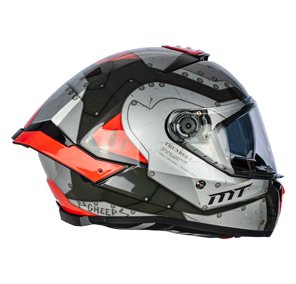 CASCO MT THUNDER 4 SV CHEEP B5 ROJO BRILLO | SKU: 1308929151-#