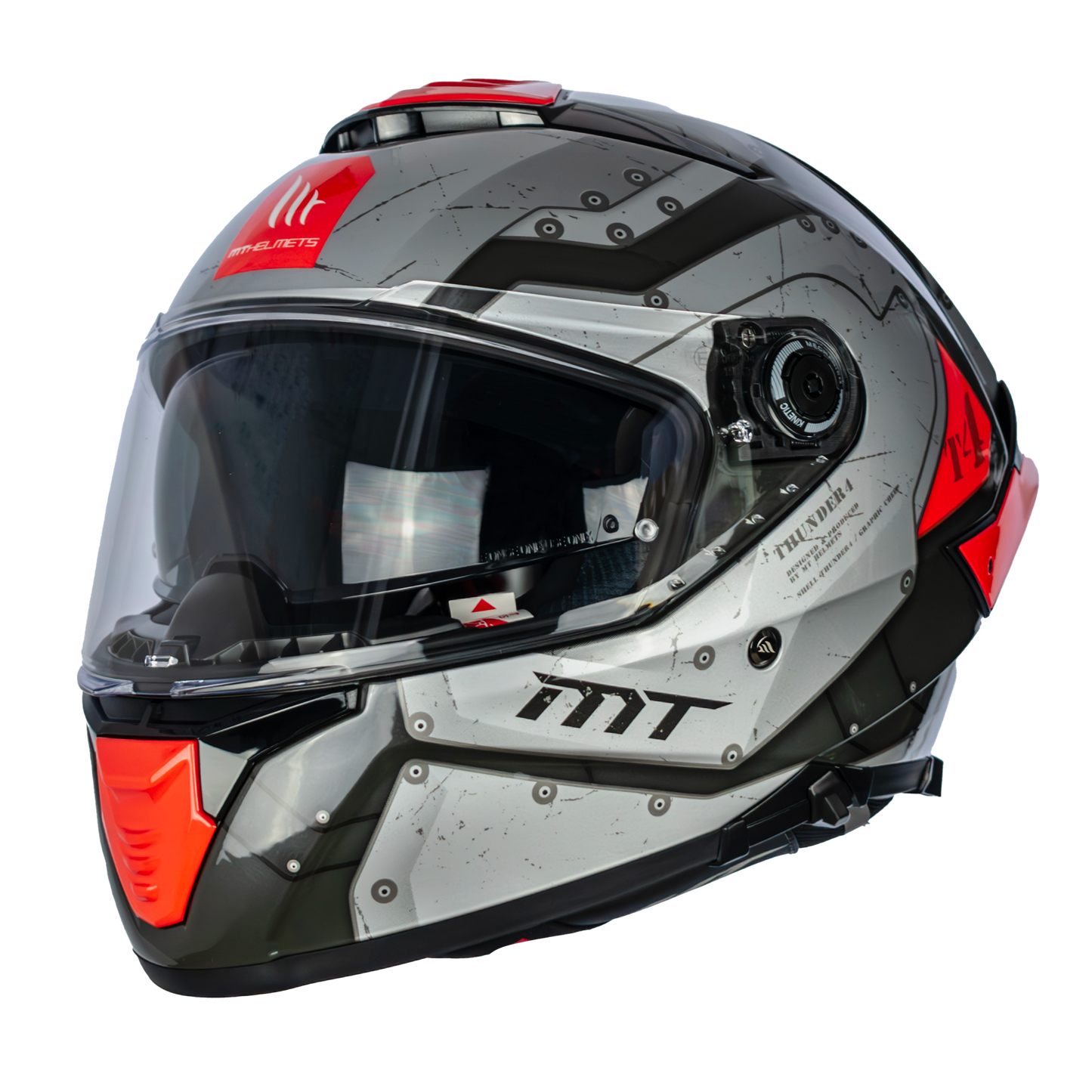 CASCO MT THUNDER 4 SV CHEEP B5 ROJO BRILLO | SKU: 1308929151-#