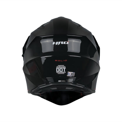 CASCO MX340 DV SOLIDO NEGRO BRILLO VISOR ROJO IRIDIUM SKU: HMX340SOBNERO-#