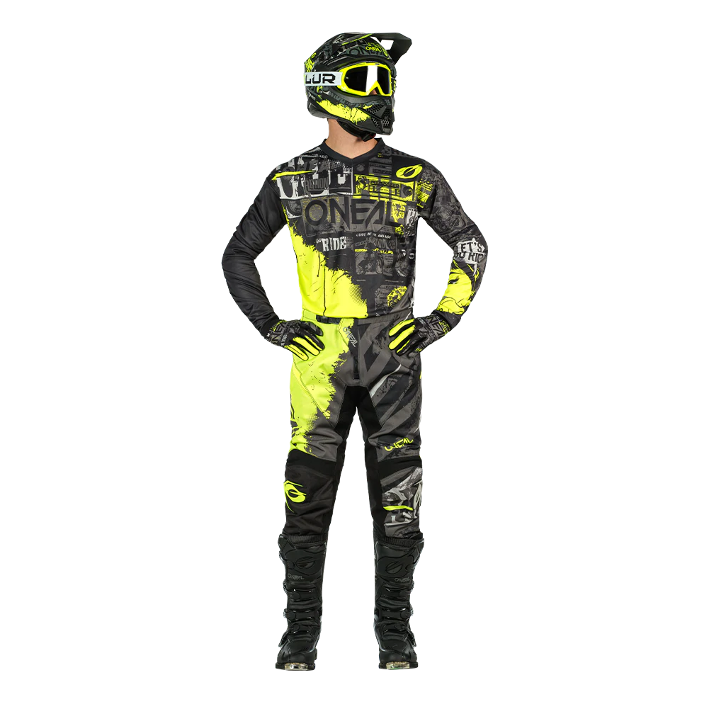 PANTALON ONEAL RIDE | black/neonyellow 30/ | SKU: E020-57#