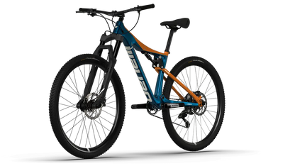 Bicicleta Benelli M23 3.0 PRO CARB 29 FS | BLUE ORANGE WHITE | SKU: BBM234PRCB29FORWHM