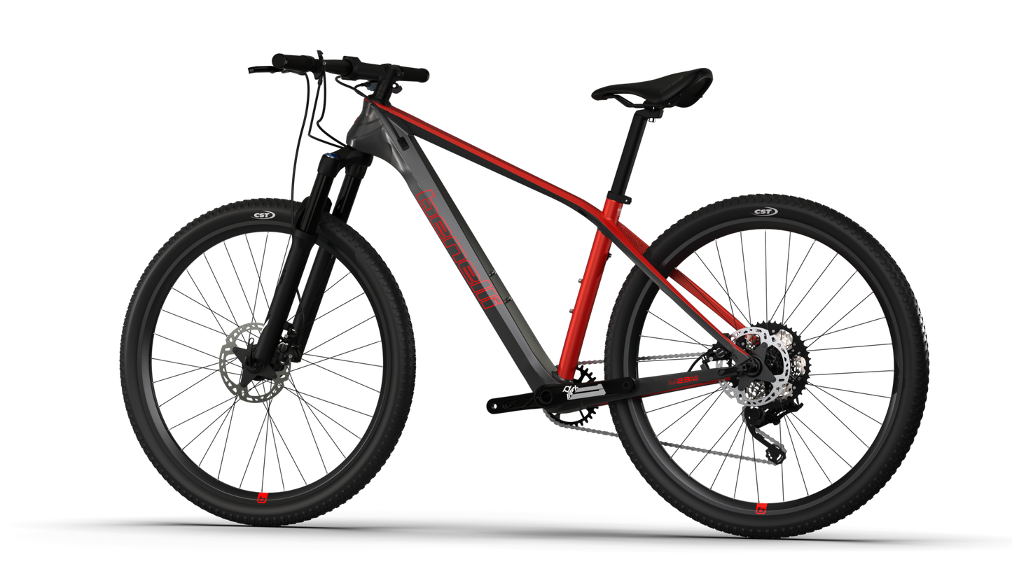 BICICLETA BENELLI M23 4.0 PRO CARB 29 DARK GREY RED | SKU: BBM234PRCB29GRRD#