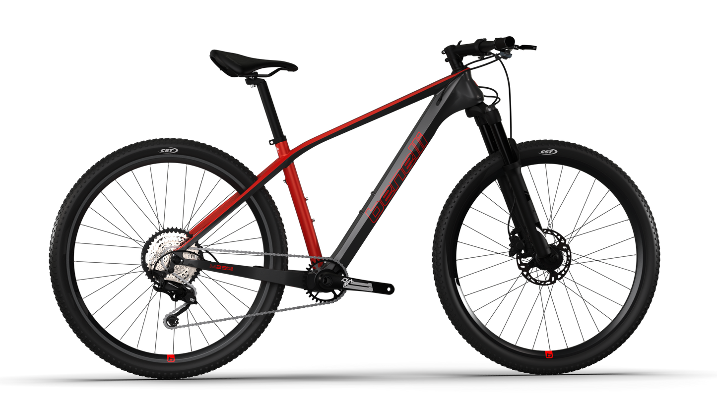BICICLETA BENELLI M23 4.0 PRO CARB 29 DARK GREY RED | SKU: BBM234PRCB29GRRD#