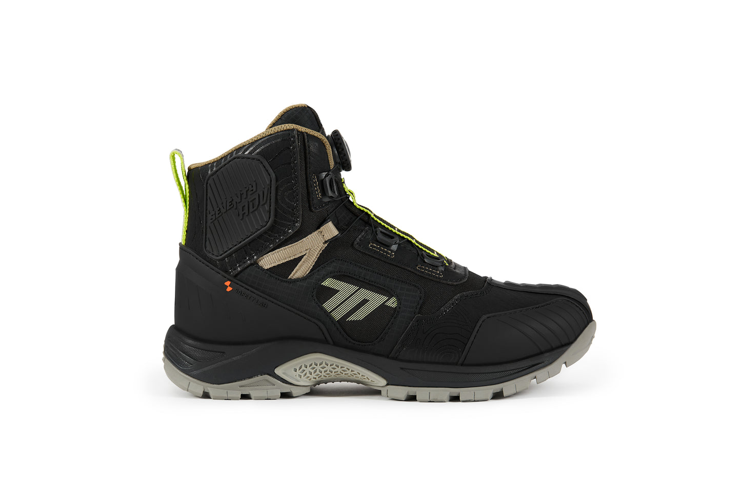 BOTA SD-BA7 STELVIO BAJA NEGRA/ARENA/AMARILLO FLUOR | SKU: SD3700703#
