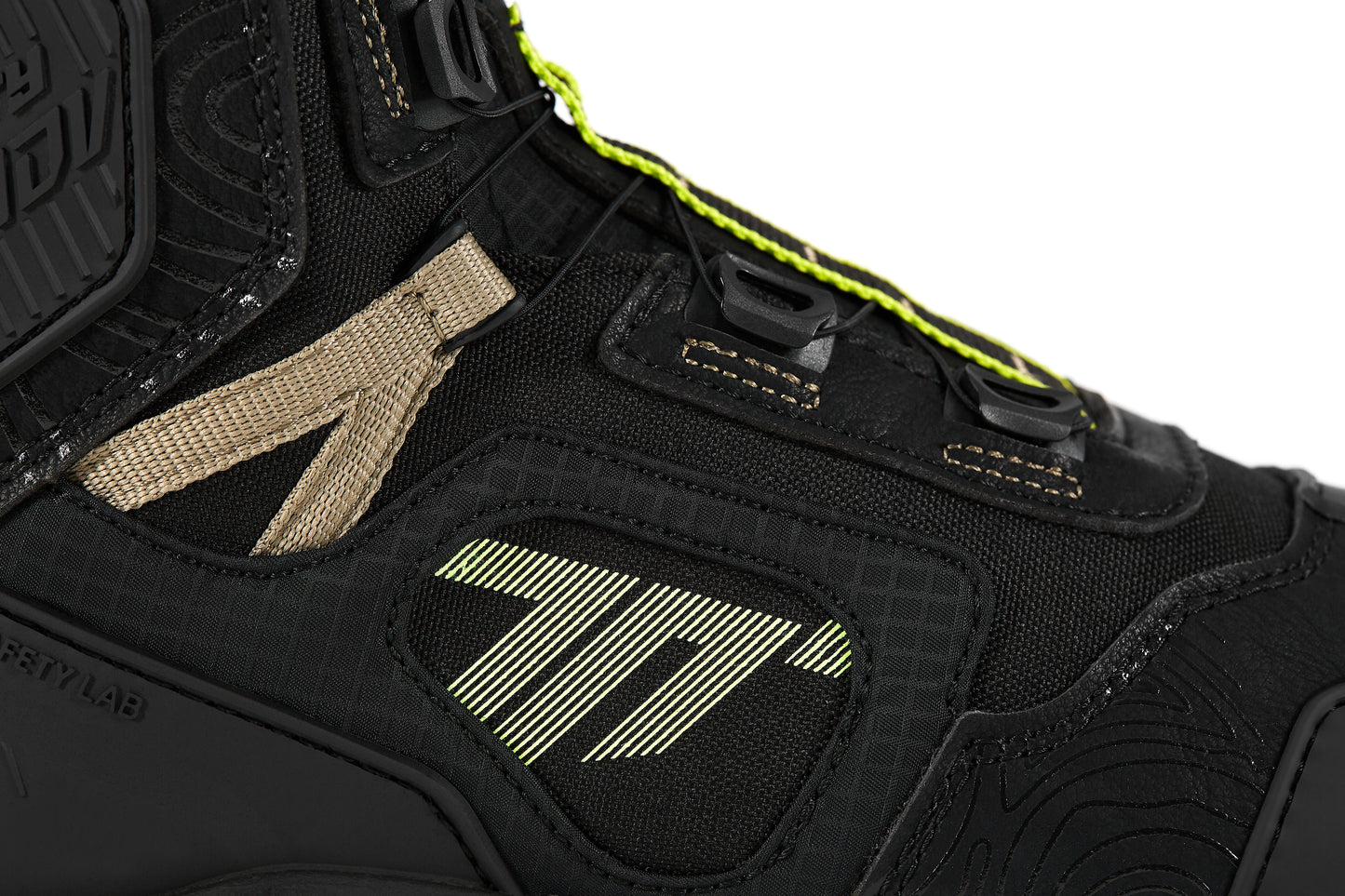 BOTA SD-BA7 STELVIO BAJA NEGRA/ARENA/AMARILLO FLUOR | SKU: SD3700703#