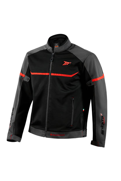 CHAQUETA SD-JR30.1 MOJAVE VERANO RACING HOMBRE NEGRA/ROJA | SKU: SD2203014#