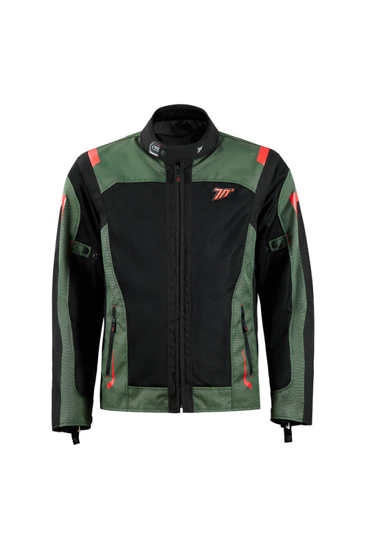 CHAQUETA SD-JT66 SAHARA HOMBRE VERDE MILITAR/ROJO | SKU: SD2306622#