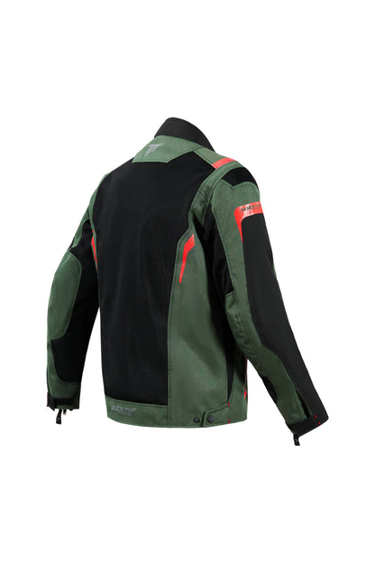 CHAQUETA SD-JT66 SAHARA HOMBRE VERDE MILITAR/ROJO | SKU: SD2306622#