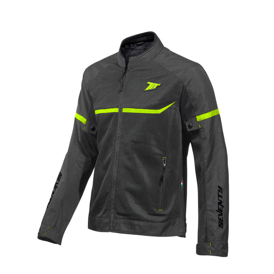 CHAQUETA SD-JR30.1 MOJAVE VERANO RACING HOMBRE GRIS/AMARILLO FLUOR | SKU: SD2203013#