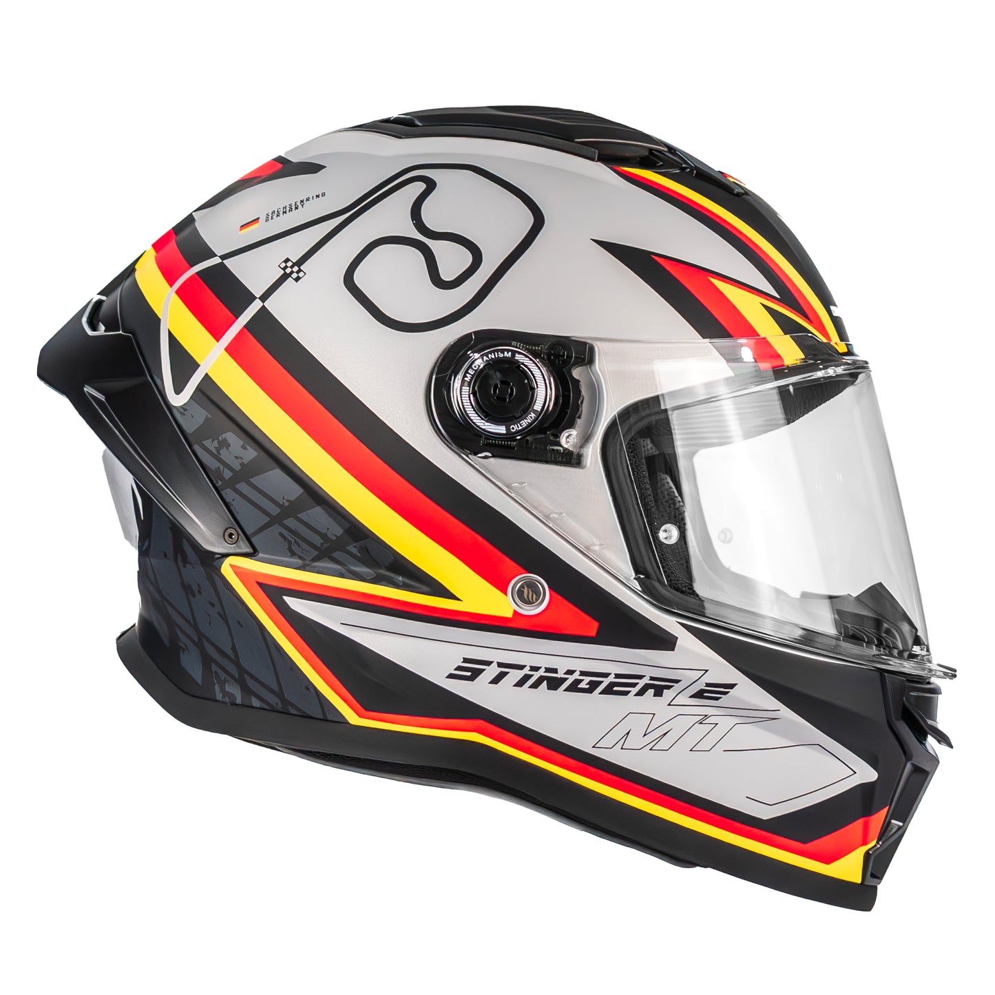 CASCO MT STINGER 2 GRAND PRIX C1 BLANCO/NEGRO | SKU: 1334B71212-#