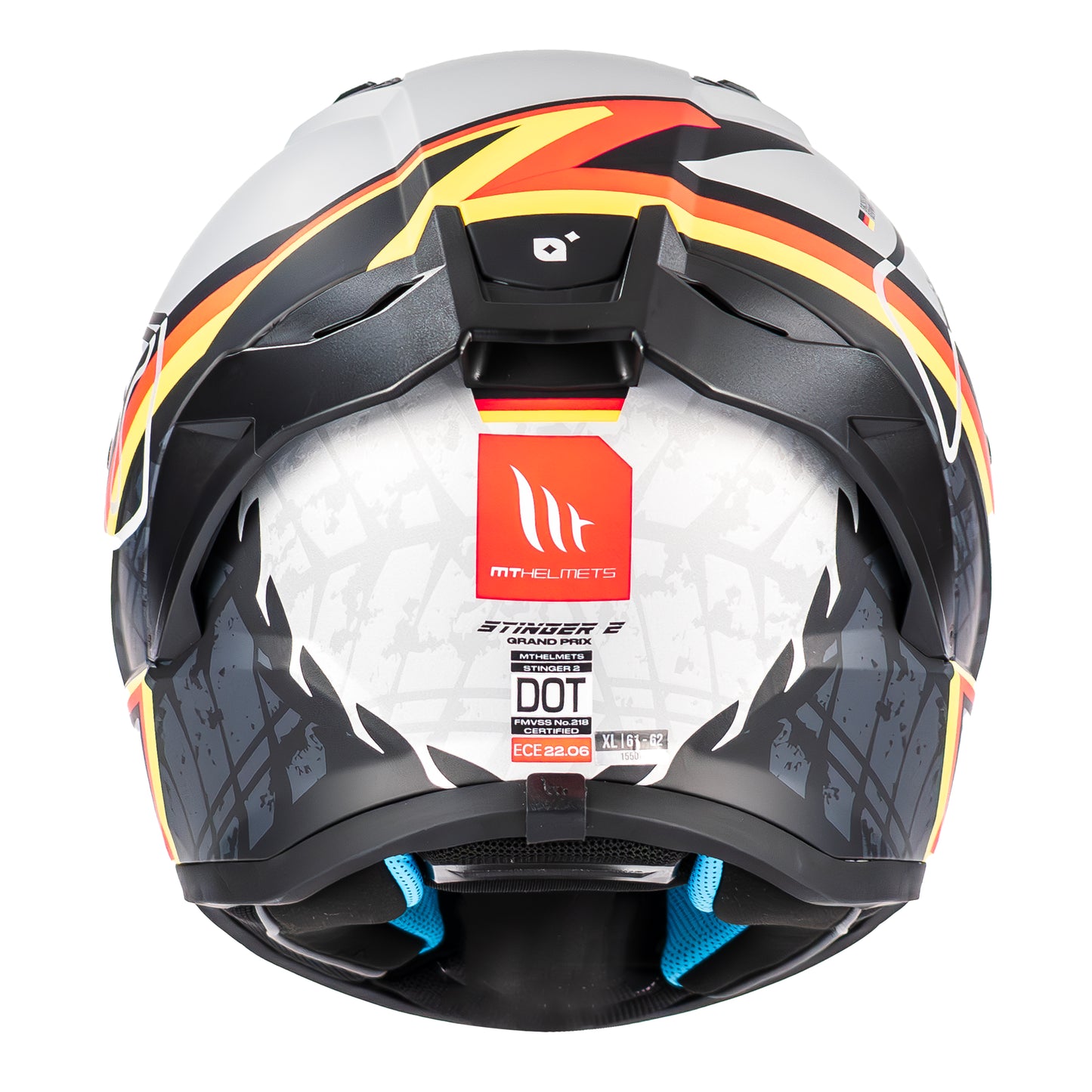 CASCO MT STINGER 2 GRAND PRIX C1 BLANCO/NEGRO | SKU: 1334B71212-#