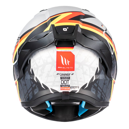 CASCO MT STINGER 2 GRAND PRIX C1 BLANCO/NEGRO | SKU: 1334B71212-#