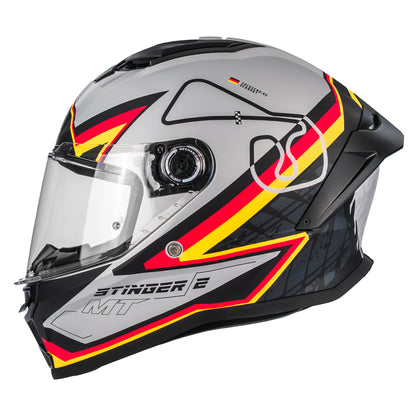 CASCO MT STINGER 2 GRAND PRIX C1 BLANCO/NEGRO | SKU: 1334B71212-#