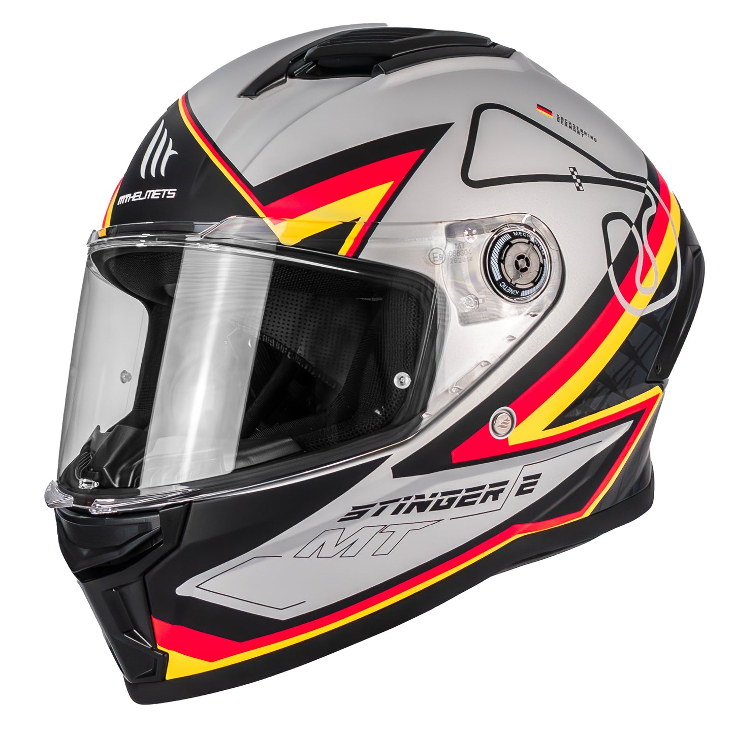 CASCO MT STINGER 2 GRAND PRIX C1 BLANCO/NEGRO | SKU: 1334B71212-#