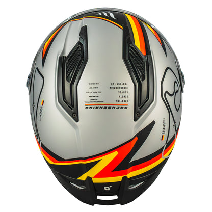 CASCO MT STINGER 2 GRAND PRIX C1 BLANCO/NEGRO | SKU: 1334B71212-#