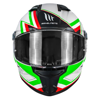 CASCO MT STINGER 2 GRAND PRIX A6 BLANCO/VERDE | SKU: 1334B71062-#